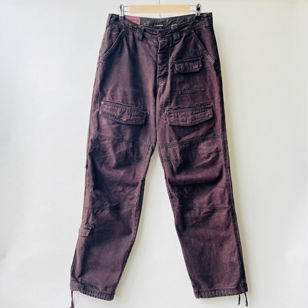 ❤️ Triple 5 soul Vintage cargo pants, burgundy, Size 30 G90